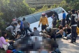 Lật xe khách trên đèo ở Phú Thọ, 10 người bị thương