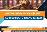 Những chính sách pháp luật có hiệu lực từ tháng 12/2024