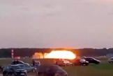 Tiêm kích F-16 của Ba Lan bốc cháy như quả cầu lửa ngay khi hạ cánh